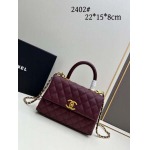 2025年5月29日入荷新作   Chanel  coco handle  Coco  SIZE22x15x8 お安い/人気/革/バッグ/XX工場