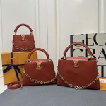 2025年5月29日入荷新作Louis Vuitton  M12938 M12937Capucines ChainOnYou Taurillon SIZE::27×18×9cmSIZE::31.5×20×11cmお安い/人気/革/バッグ/X
