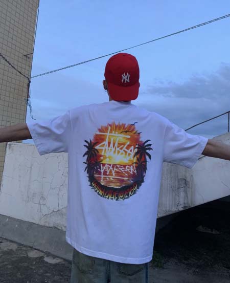 2025年6月12日入荷新作STUSSY SS24 SUNSET TEE T  S-XL 誕生日プレゼント/男女兼用/高品質/正規品と同じ人気/16工場