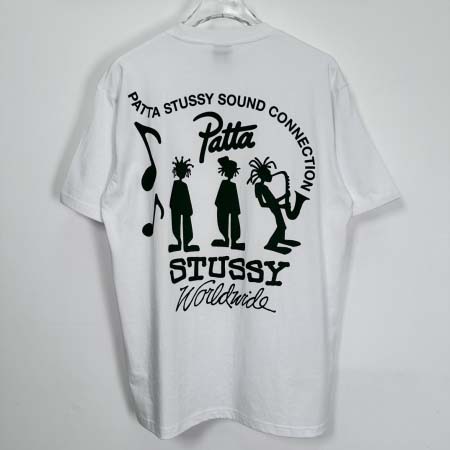 2025年6月12日入荷新作STUSSY X PATTA  SS24  TEE T  S-XL 誕生日プレゼント/男女兼用/高品質/正規品と同じ人気/16工場