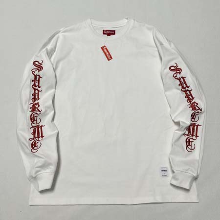2025年6月12日入荷新作Tee SUPREME FW24 OLD ENGLISH L/S TEE S-XL 誕生日プレゼント/男女兼用/高品質/正規品と同じ人気/16工場