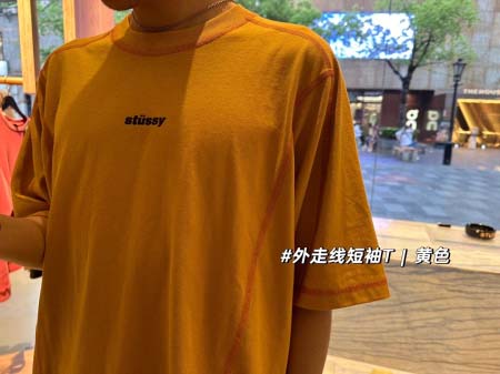 2025年6月13日入荷新作STUSSY SS24 WAVE COTTON CREW TEE  T  S-XL  240誕生日プレゼント/男女兼用/高品質/正規品と同じ人気/16工場