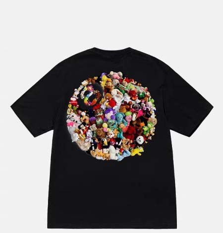 2025年6月13日入荷新作STUSSY 23SS PLUSH TEE logo 8 Tee  S-XL誕生日プレゼント/男女兼用/高品質/正規品と同じ人気/16工場