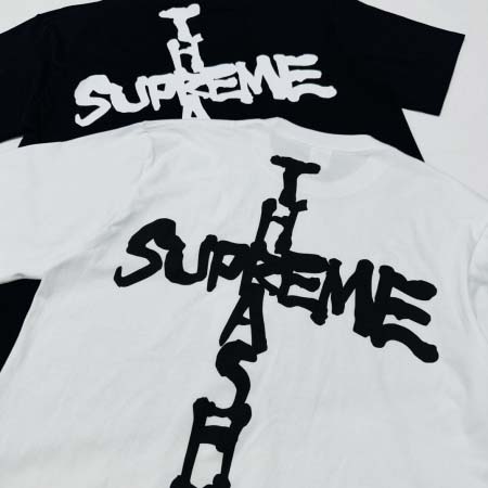 2025年6月13日入荷新作T SUPREME X THRASHER  FW24 CROSS TEE S-XL誕生日プレゼント/男女兼用/高品質/正規品と同じ人気/16工場