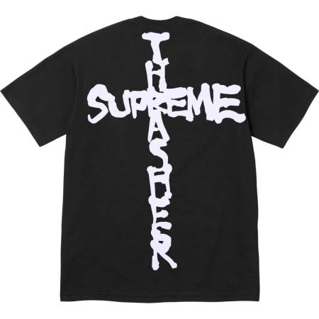 2025年6月13日入荷新作 T SUPREME X THRASHER  FW24 CROSS TEE S-XL誕生日プレゼント/男女兼用/高品質/正規品と同じ人気/16工場