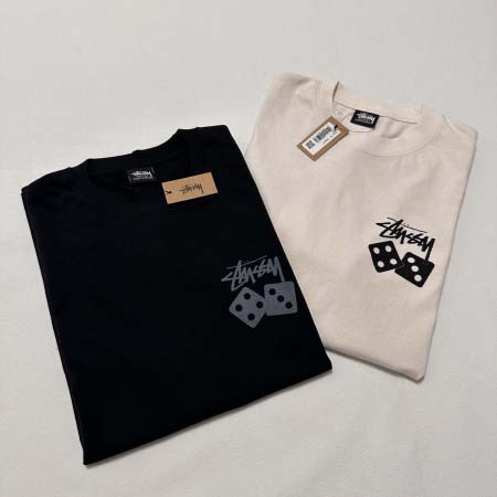 2025年6月13日入荷新作  STUSSY SS25 DICE TEE PIGMENT DYED T  S-XL    誕生日プレゼント/男女兼用/高品質/正規品と同じ人気/16工場