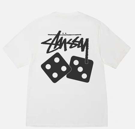 2025年6月13日入荷新作STUSSY SS25 DICE TEE PIGMENT DYED T  S-XL    誕生日プレゼント/男女兼用/高品質/正規品と同じ人気/16工場