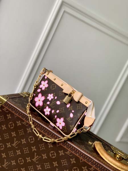 2025年6月26日入荷Louis Vuitton バッグ Pochette Accessoires Monogram Cherry Blossom CMx LV Monogram 6.7 :M13666:22CMx13CMx4CM 高品質
