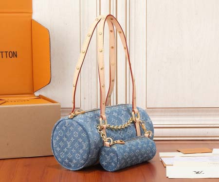 2025年6月26日Louis Vuitton バッグPapillon  Monogram Denim  Monogram GOTS:M46830:27CMx11CMx13CM 高品質人気の新作/誕生日プレゼント/SQ工場