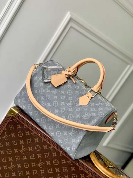 2025年6月26日Louis Vuitton バッグ Speedy Soft 30  2005  Monogram Denim  Toron  9 Zippy :M13344:30CMx21CMx17CM 高品質人気の新作/誕生日プレゼン