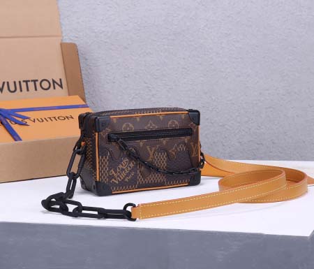 2025年6月26日Louis Vuitton バッグ Mini Soft Trunk  Damier Ebene Giant Damier Ebene :N60394:18.5CMx13CMx8CM 高品質人気の新作/誕生日プレゼント/S