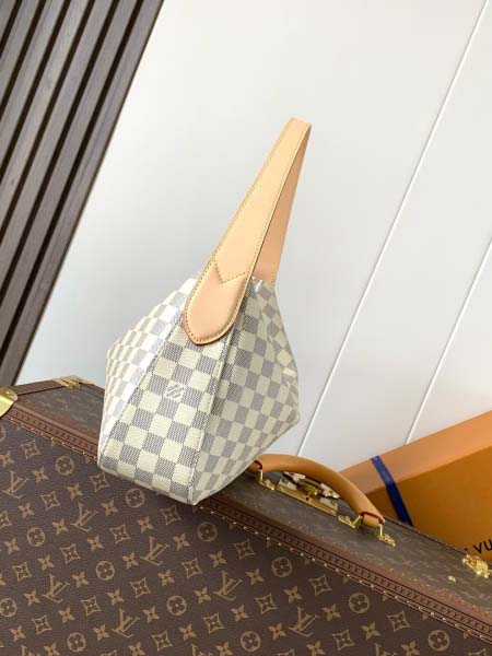 2025年6月26日Louis Vuitton バッグDamier AzurSlouchy PMamier Azur :N00116:33CMx22CMx9CM 高品質人気の新作/誕生日プレゼント/SQ工場