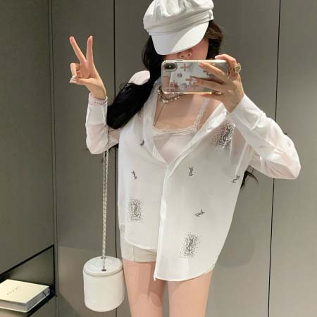 2025年6月18日入荷春夏新作ysl長袖 シャツファッショ...