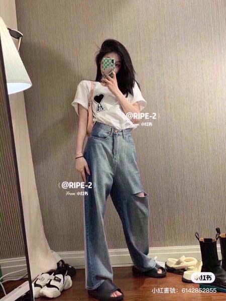 2025年6月18日入荷春夏新作Ami半袖 Tシャツファッシ...