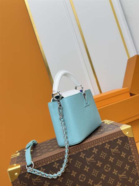 2025年7月10日入荷新作CAPUCINES  N85829  CapucinesLVLV  21 x 14x8極品/正規品同様/人気/革/バッグルイヴィトン/CX工場