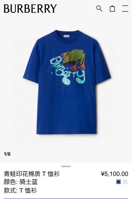 2025年7月16日入荷新作Burberry半袖Tシャツ 高...