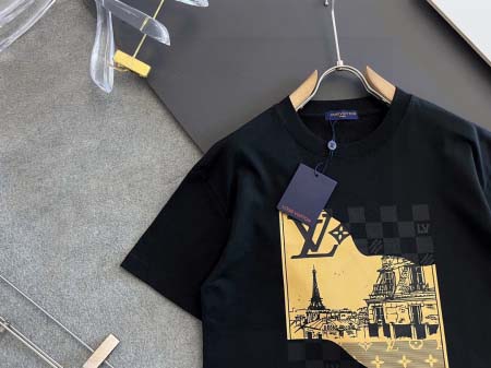 2025年9月3日入荷 新作Louis Vuitton半袖 tシャツ高級なプレゼント/誕生日プレゼント/高品質/メンツ/記念品/ wenzhou工場