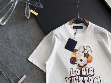 2025年9月3日入荷 新作Louis Vuitton半袖 tシャツ高級なプレゼント/誕生日プレゼント/高品質/メンツ/記念品/ wenzhou工場