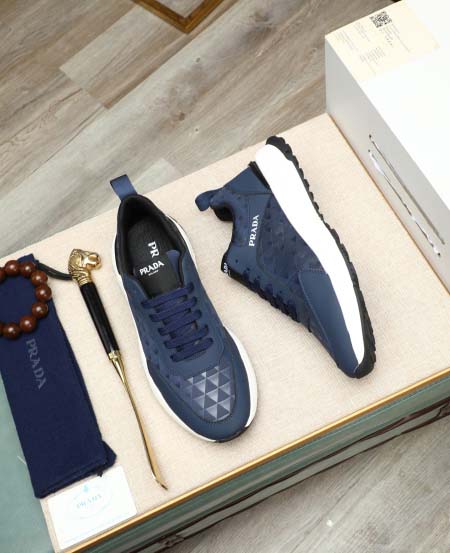 2025年9月23日入荷新品Pradaカジュアルシューズ/スニーカー｜メンズ靴人気本革製ギフト/誕生日/TL工場