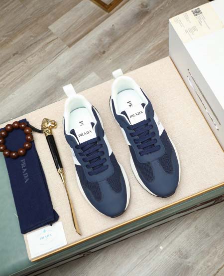 2025年9月23日入荷新品Pradaカジュアルシューズ/スニーカー｜メンズ靴人気本革製ギフト/誕生日/TL工場