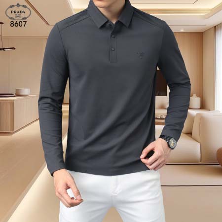 2025年9月23日入荷新作PRADA 長袖ポロ 秋物 冬物高品質人気商品/LM工場