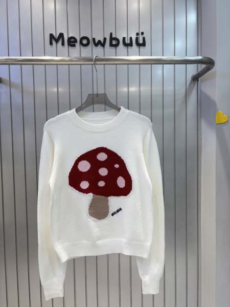 2025年9月26日入荷秋冬新作 miumiuニットのセーターファッション/誕生日プレゼント/贈り物 can工場