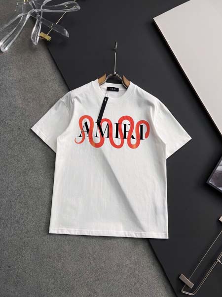 2025年9月1日入荷 新作Amiri半袖 tシャツ高級なプ...