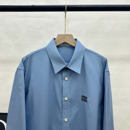 2025年10月12日秋冬入荷新作MIUMIU長袖シャツ高品質 人気商品/HL工場