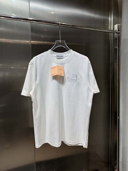 2025年10月26日入荷秋冬新作MIUMIU半袖Tシャツ高...