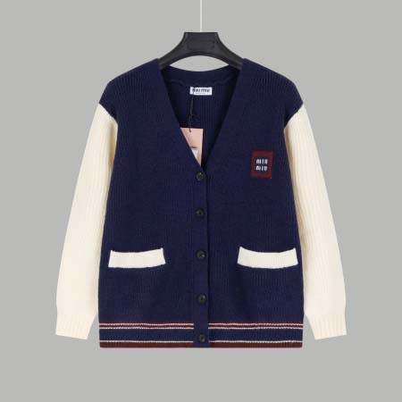 2025年11月12日秋冬新作Miumiu ニットカーディガ...