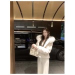 2025年11月18日入荷秋冬新作CHANEL 狐毛襟定染パーカ環保フェイクミンク草ゆったり保温外套