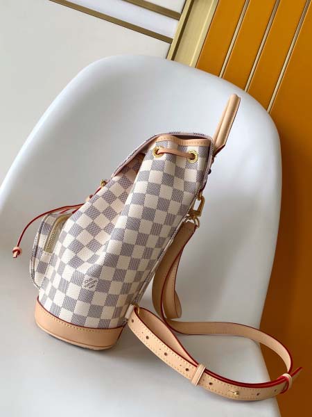 2025年12月9日入荷Louis Vuitton バッグN00120 Montsouris Damier Azur 28.0 x 30.0 x 18.0 Damier Azur 高品質新作/誕生日プレゼント/ZC工場