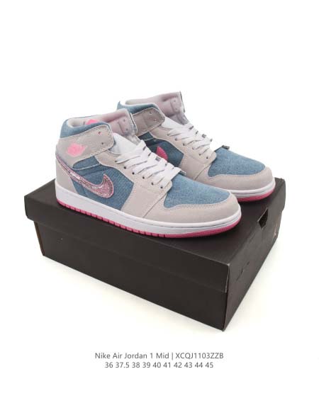 2025年12月新品（NIKE）AIR JORDAN 1 MID人気 スニーカー男女兼用/誕生日プレゼント/XH工場