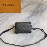 2025年12月9日入荷Louis Vuitton バッグM44735 Virgil Abloh 2019 Mini SOFT TRUNK Monogram Eclipse 18.5 x 13.0 x 8.0 高品質新作/誕生日プレゼント/