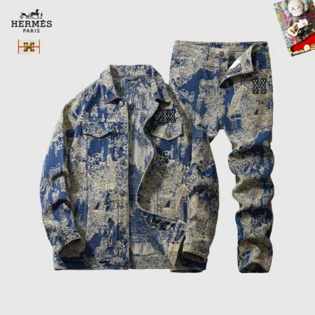 2026年1月8日Hermes 新作デニムの上下スーツ人気商...