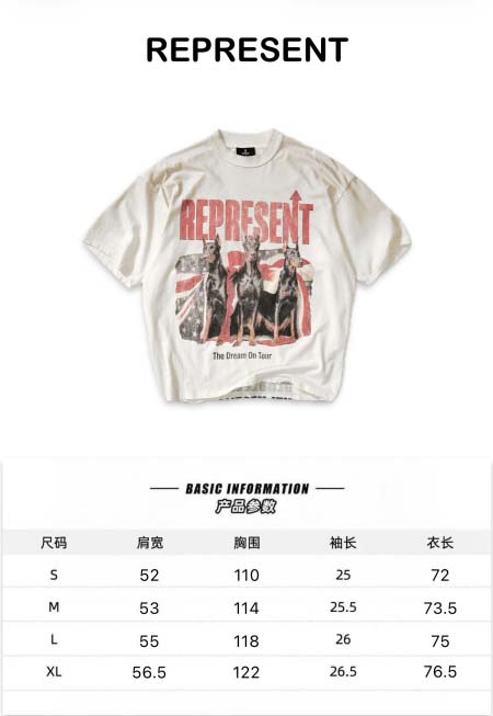 2026年4月13日春夏入荷新作REPRESENT短袖Tシャ...