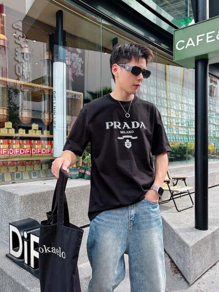 2026年3月31日入荷新作Prada半袖Tシャツ春夏高品質超厳選★入手困難/LD工場