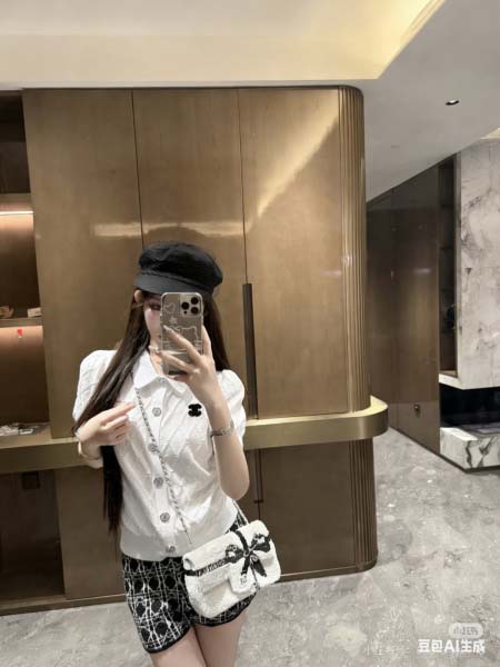 2026年3月6日入荷早春新作Chanelニット半袖女性用フ...