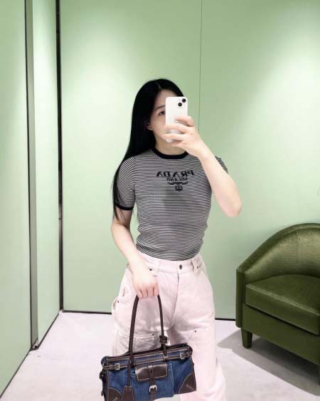 2026年3月6日入荷早春新作Pradaニット半袖女性用ファ...