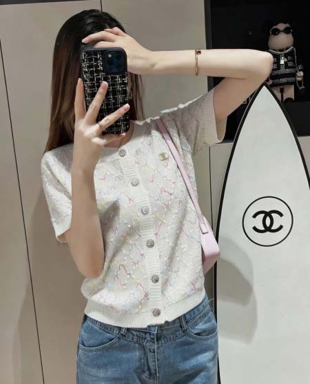 2026年3月6日入荷早春新作Chanelニット半袖女性用フ...