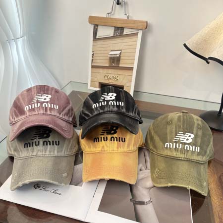 2026年3月22日入荷早春新作Miumiu帽子／野球帽ファ...