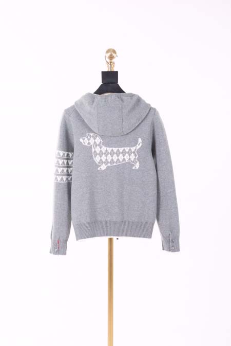 2026年4月2日入荷新作Thom Browneニットフード付きジッパー付きコート高級品/SP工場0 1 2 3 4 5